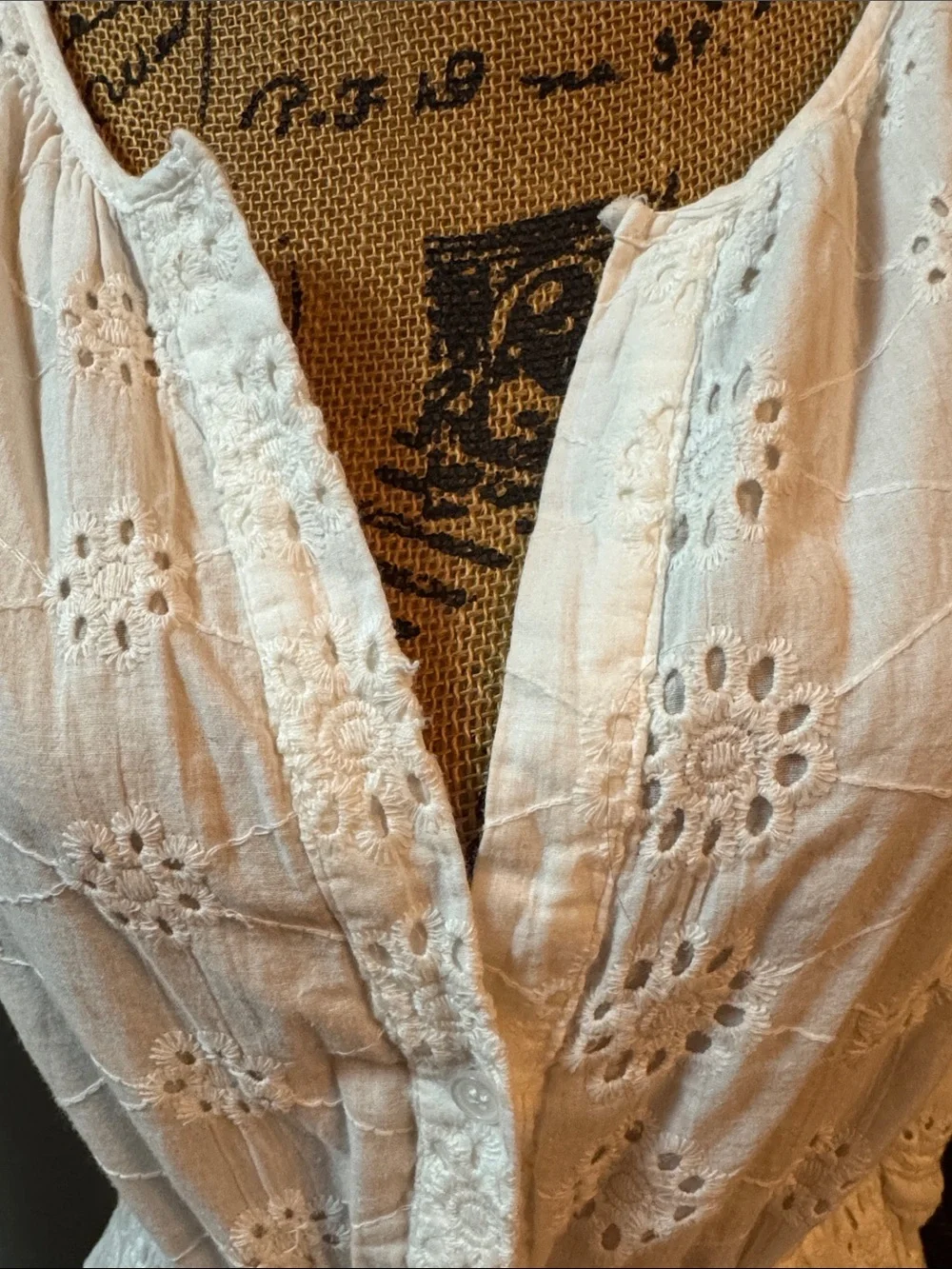 Stitchdrop White Eyelet Dress. Size XL. NWT. Measurements below - Picture 3 of 14